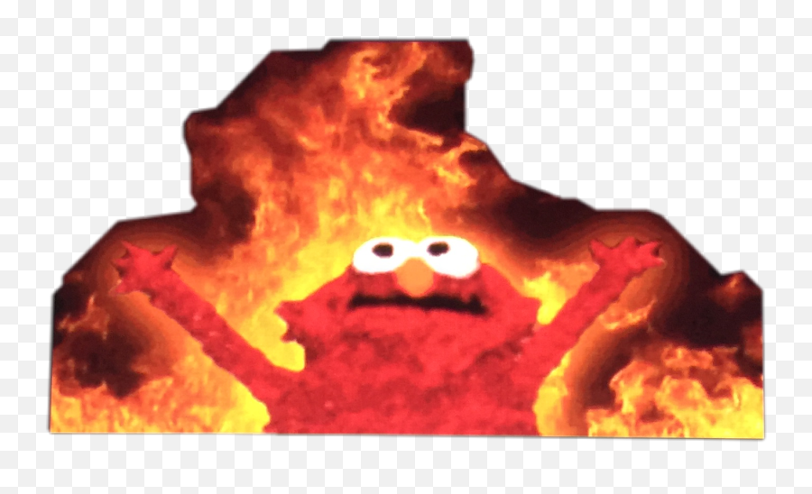 Elmo Elmomeme Fire Elmofirememe Sticker - Elmo Meme Emoji,Elmo Emoji