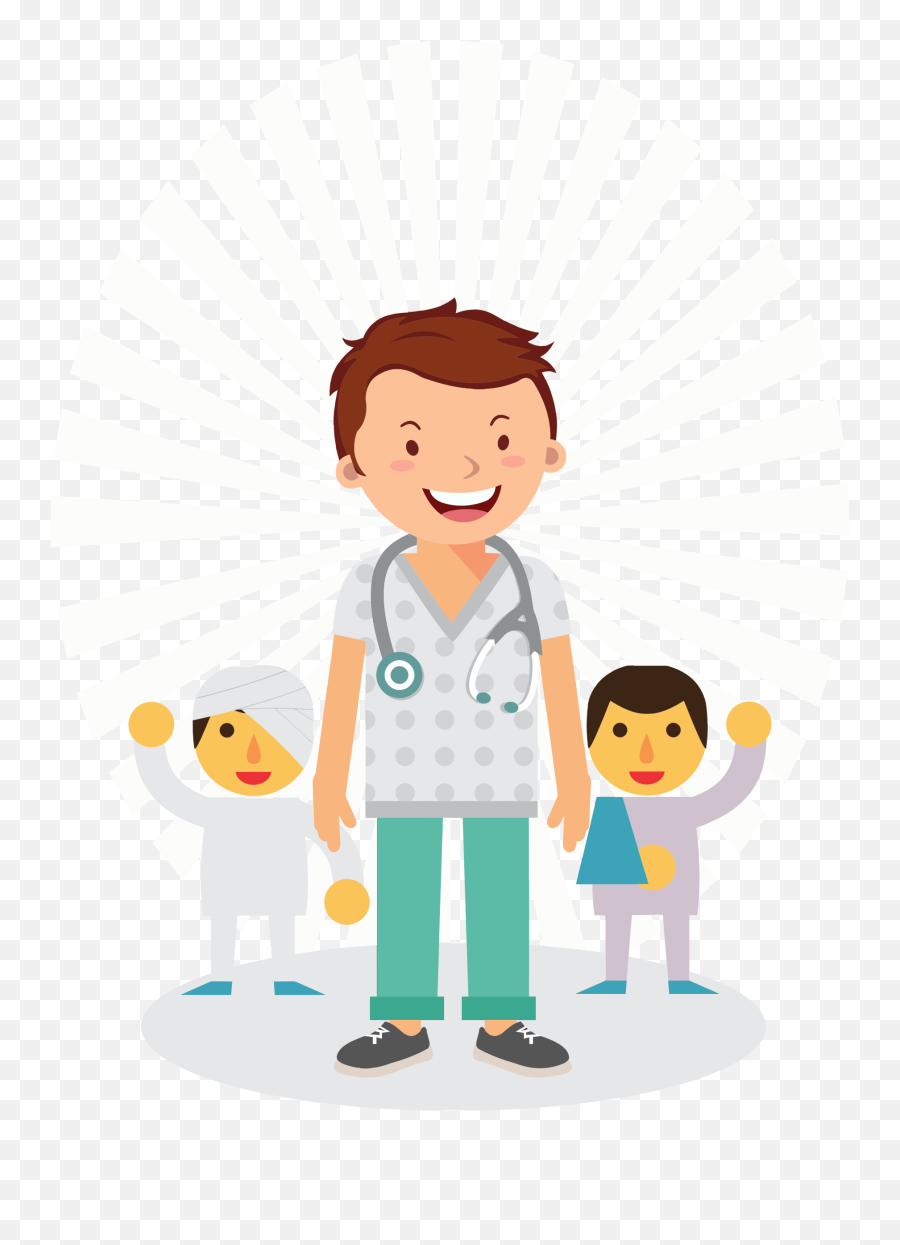 Patient Clipart Png - Kid Doctor Cartoon Png Emoji,Crutches Emoji