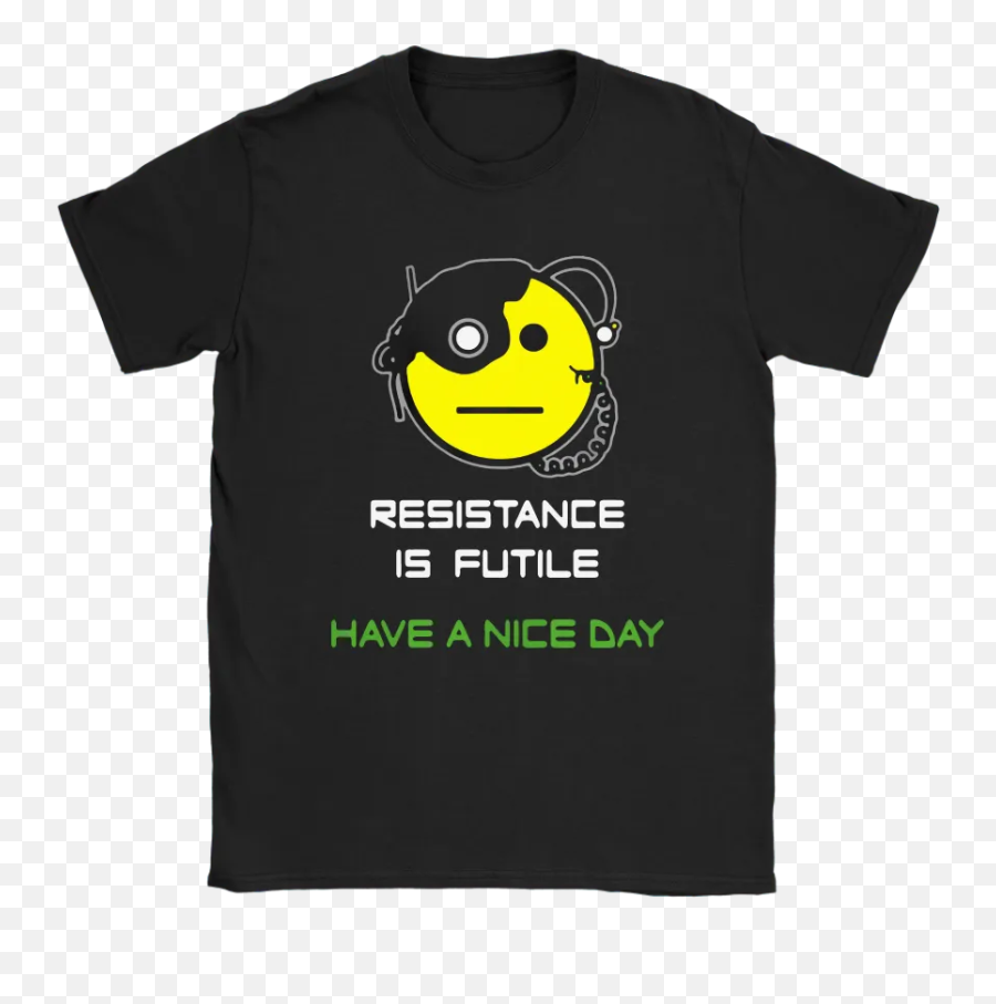Resistance Is Futile Have A Nice Day Star Trek Emoji Shirts U2013 Teextee Store - Baby Yoda Eagles Shirt,St Patrick's Day Emoticons