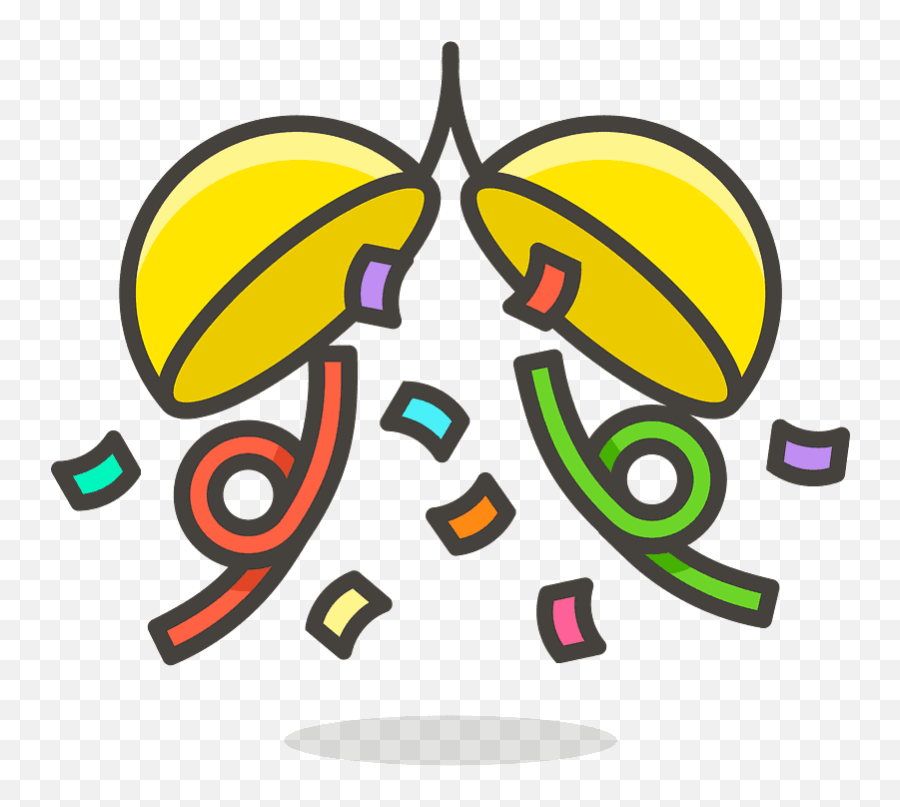 Confetti Ball Emoji Clipart - Vector Party Popper Emoji,Confettie Emoji