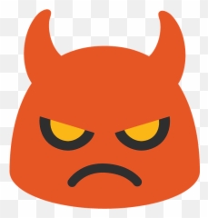 Angry Face With Horns Emoji Clipart Free Download - Cartoon,Mad Face ...