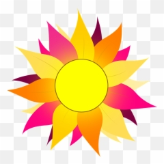 Free Pink Flower Flower Vectors - Sunflower Clip Art Emoji,Cherry Blossom Emoji
