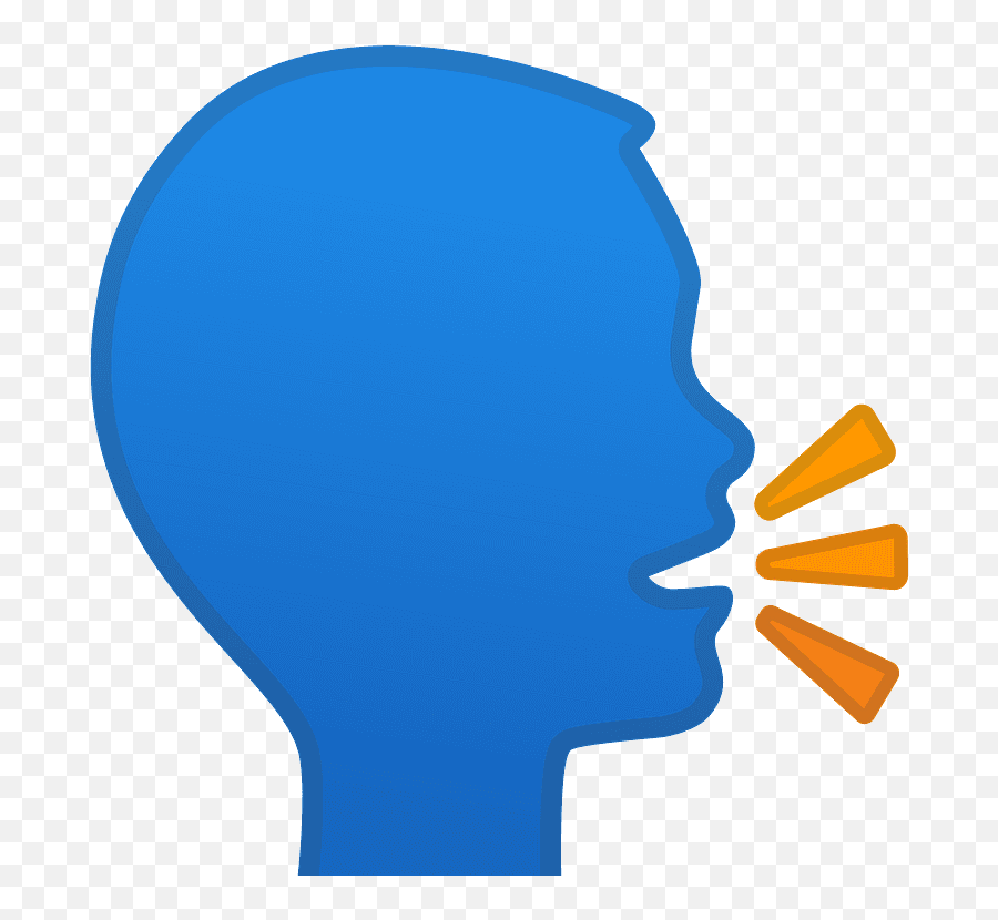 Speaking Head Emoji Clipart - Emoji Parler,Over Your Head Emoji