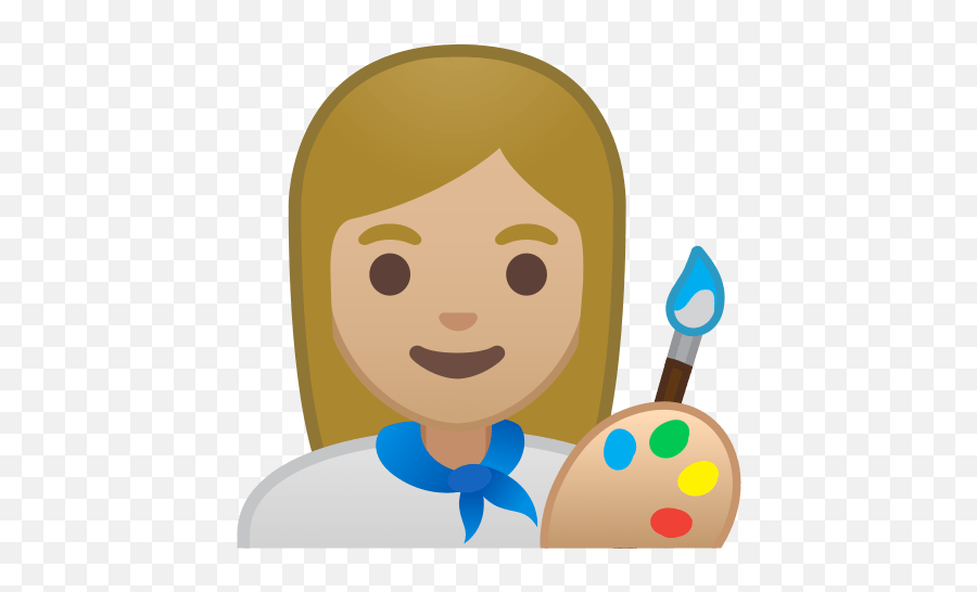 Woman Artist Emoji With Medium - Painter Emoji,Palette Emoji