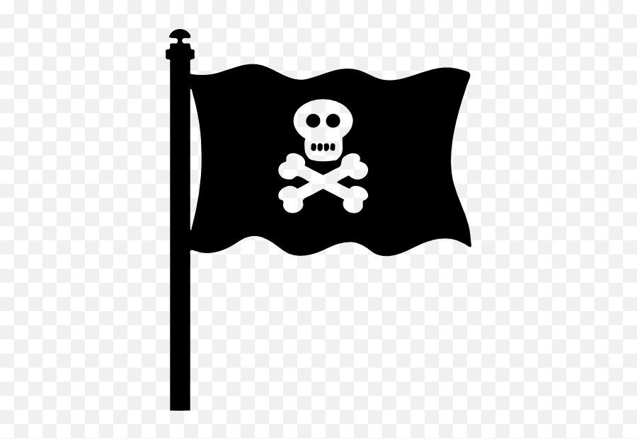 Pirate Flag On Pole Sticker - Pirate Flag On Pole Emoji,Pirate Flag Emoji