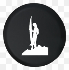 Spare Tire Cover Surfer Girl - Illustration Emoji,Rv Emoji