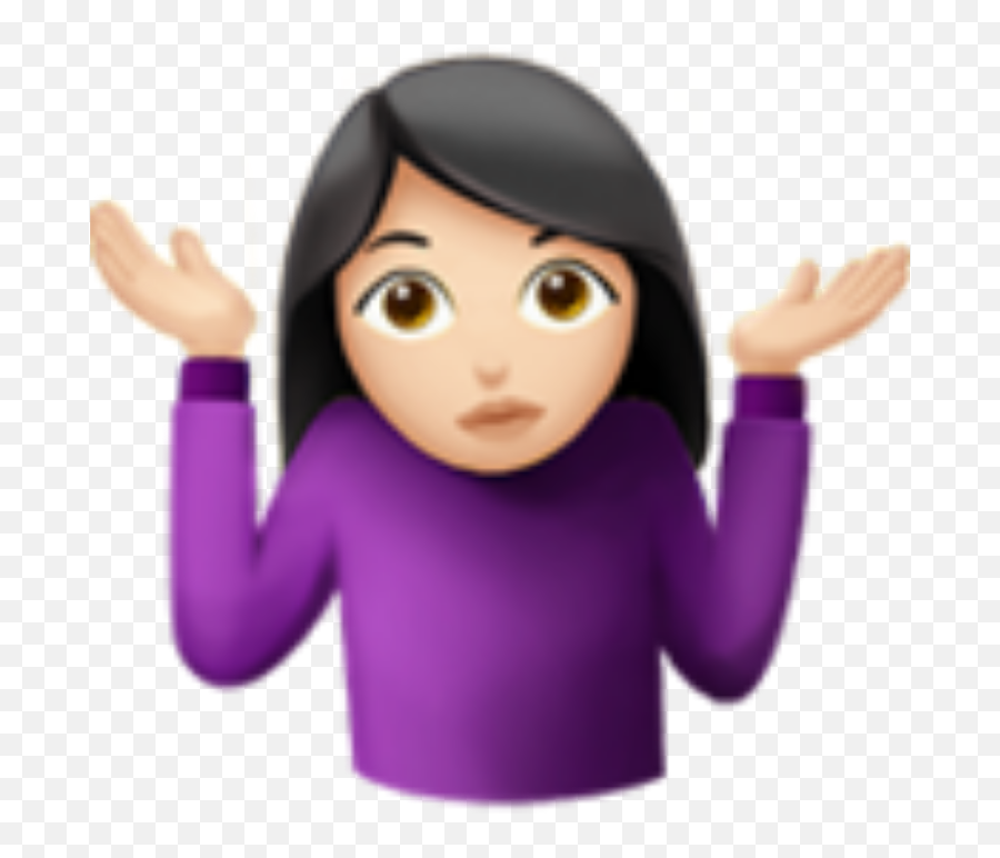What Cactus Flower Sticker Emoji Iphone Iphoneemoji - Woman Shrugging Light Skin Tone,Idk Emoji