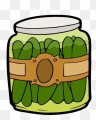 Deli Dill Fermented Food Gherkin - Jar Of Pickles Clipart Emoji