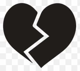 Broken Black Heart Emoji - Png