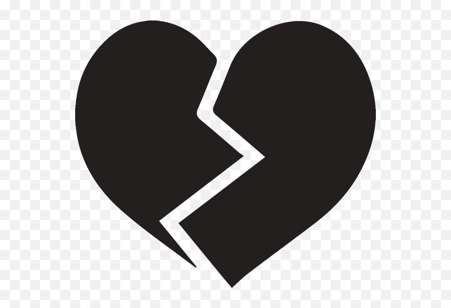 Broken Black Heart Emoji - Black Broken Heart Emoji Png,Heartbroken Emoji