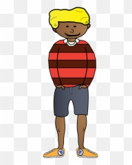 Blonde Boy Comic Characters Preppy - Cartoon Emoji,Blonde Hair Emoji