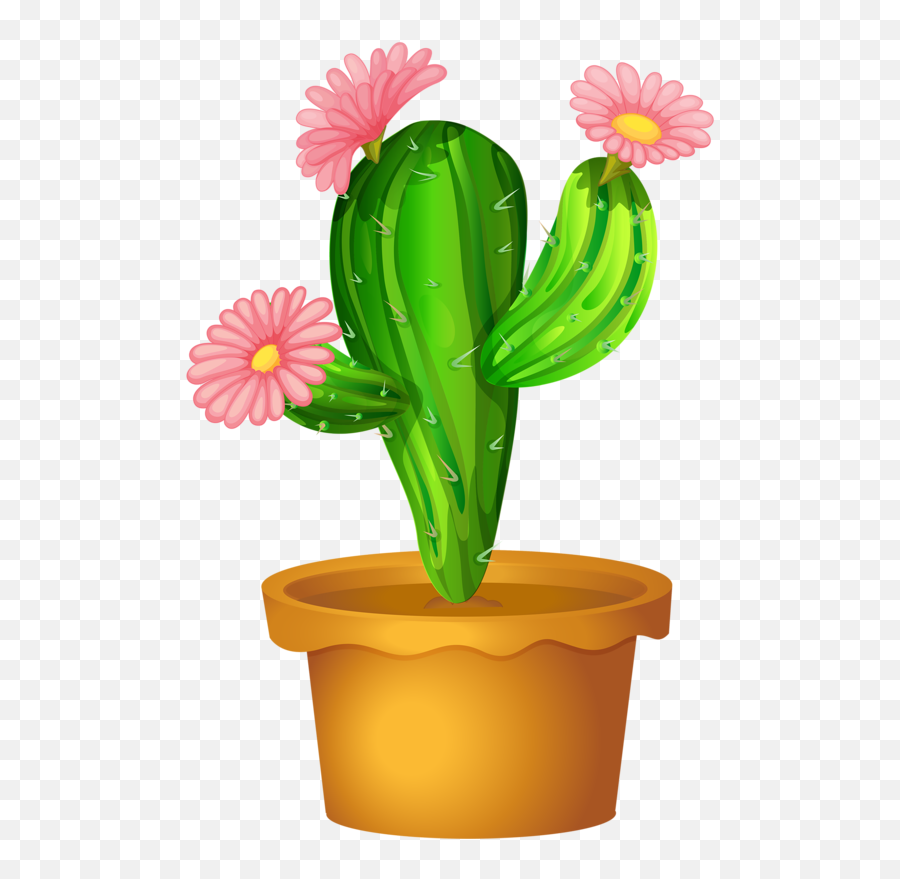 Plant Potted Plant Transparent - Cactus With Flowers Clip Art Emoji,Potted Plant Emoji