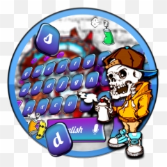 Colorful Skull Graffiti Keyboard Theme - Cartoon Emoji,Pot Leaf Emoji Android