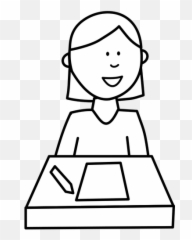 Student Studying Vector Image - Raise Your Hand Clipart Black And White Emoji,Raises Hand Emoji