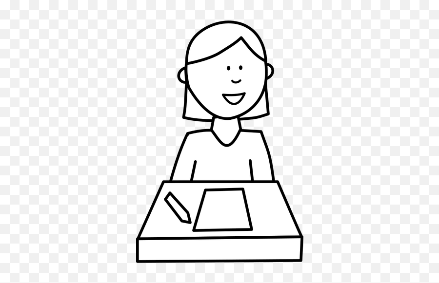 Student Studying Vector Image - Raise Your Hand Clipart Black And White Emoji,Raises Hand Emoji