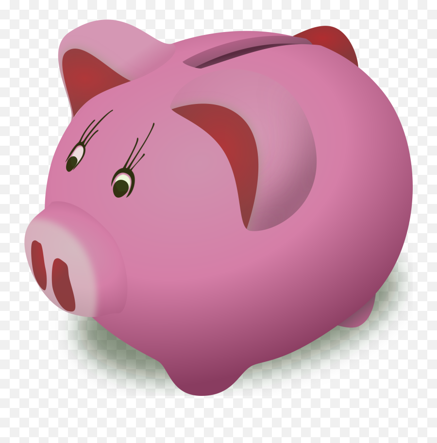 Pink Piggy Bank Vector Clipart Image - Piggy Bank Clip Art Emoji,Pig Money Emoji
