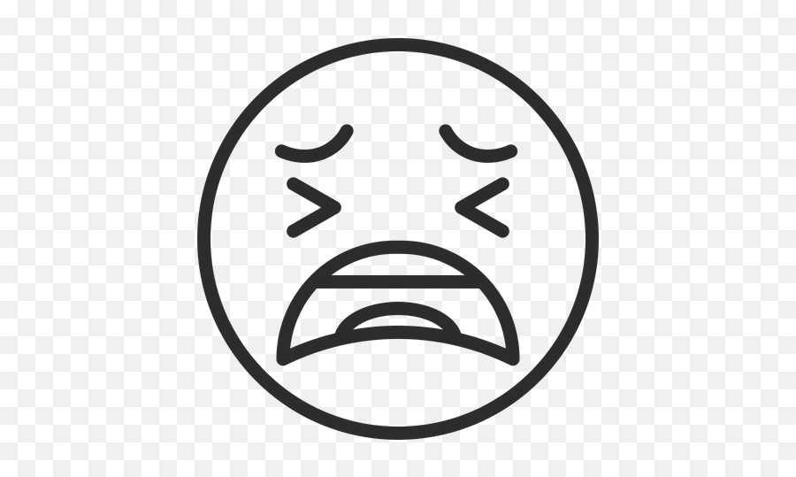Tired Face - Circle Emoji,Tired Emoticon