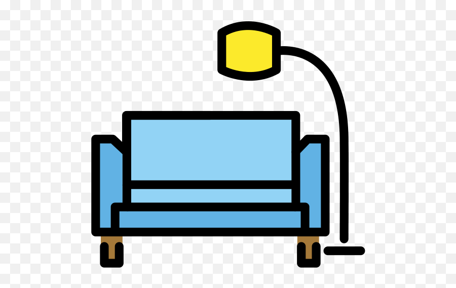 Couch And Lamp - Clip Art Emoji,Couch Emoji