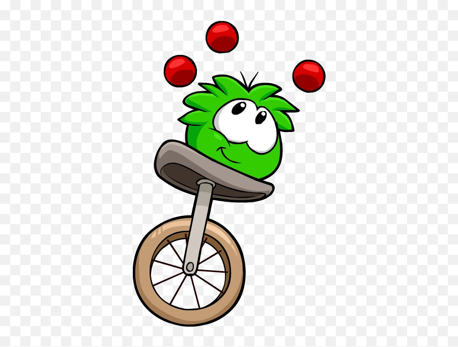 Green Puffle Club Penguin Wiki Fandom - Green Puffle Unicyle Emoji,Unicycle Emoji