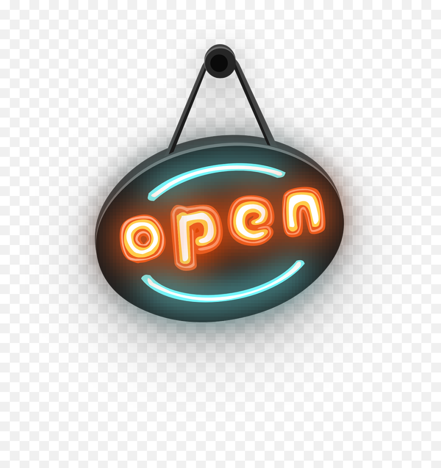 Open Sign Signage Neon Business - Transparent Neon Light Png Emoji,Hang Loose Emoji