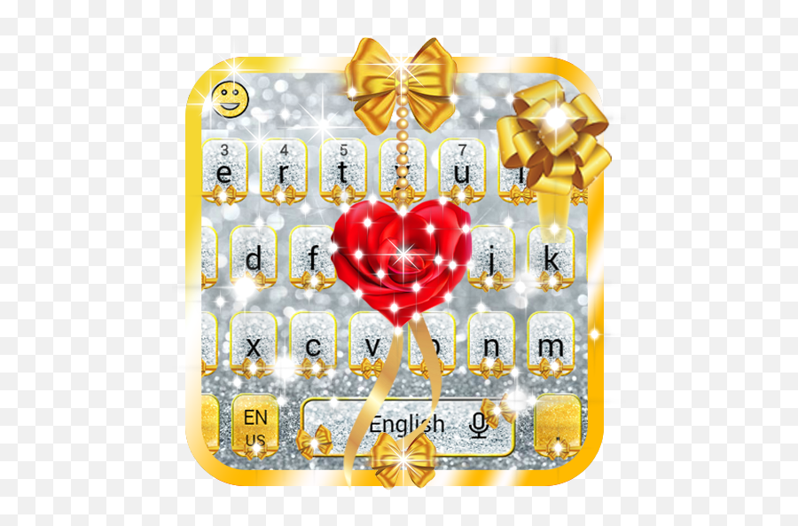Gold And Silver Glitter Bow Girlish Keyboard U2013 Apps On - Illustration Emoji,Bow Tie Emoji Iphone