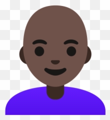 u200d Woman Dark Skin Tone Bald Emoji - Human Color