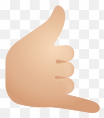 Call Me Hand Light Skin Tone Ícone - Emoji Blue Background