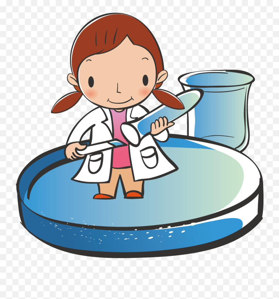 Scientist Clipart Study Science Scientist Study Science - Baby Of Scientist Cartoon Emoji,Emoji Girl Magnifying Glass Earth