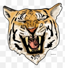 Laugh Tiger Face Clipart Png - Laughing Emoji