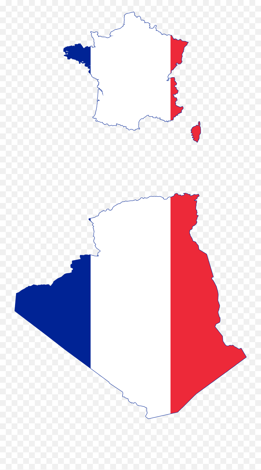 Flag Map Of France And Algeria - Vichy France Flag Map Emoji,Algeria Flag Emoji