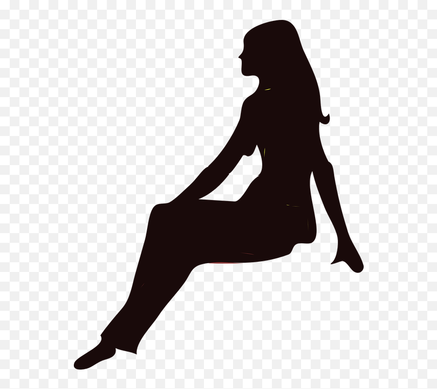Free Long Girl Vectors - Human Sitting Silhouette Png Emoji,Star Trek Emoticons