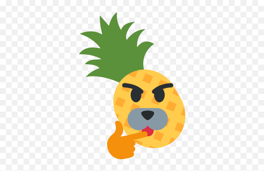 Pineapple Cartoon Png Emoji,Hand Under Chin Emoji