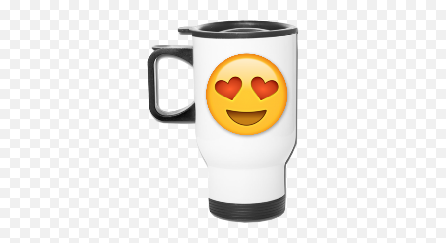 Love Emoji - White Thermo Mug,Travel Emoji