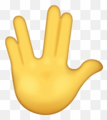 Vulcan Salute Emoji Download Ios - Png