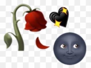 Emoji Aesthetic Tumblr Goth Black Gray Iphone Rose Moon -