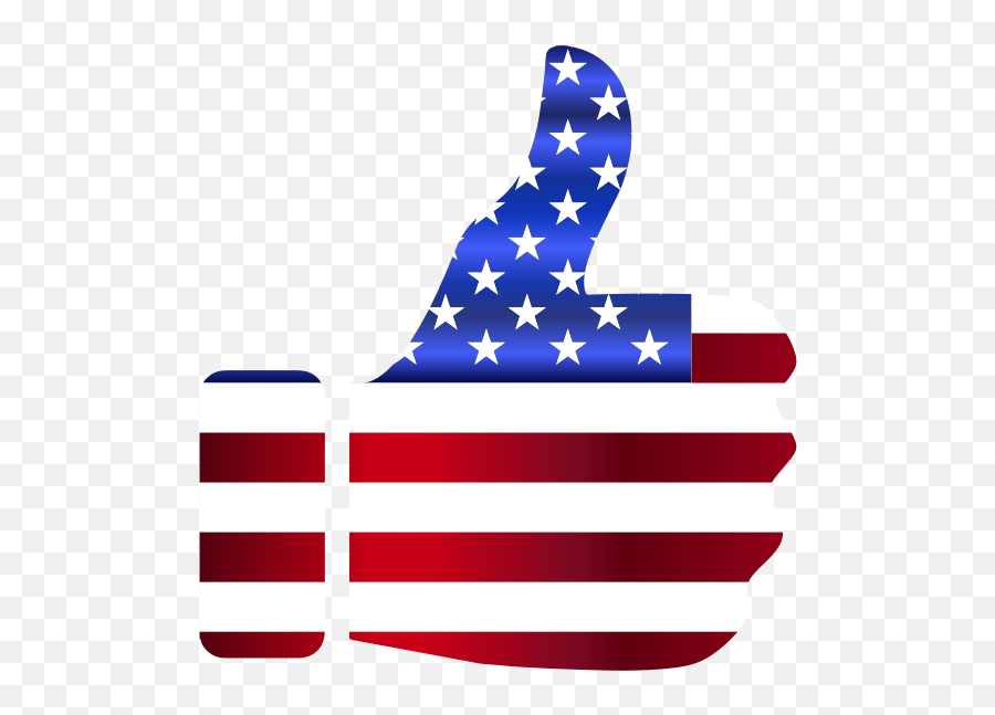 Thumbs Up American Flag Enhanced - American Flag Thumbs Up Emoji,American Indian Flag Emoji