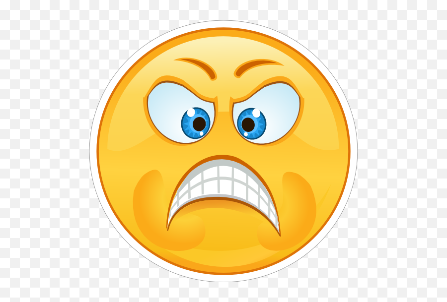 Crazy Angry Emoji Sticker - Mad Face Emoji,Angry Emoji