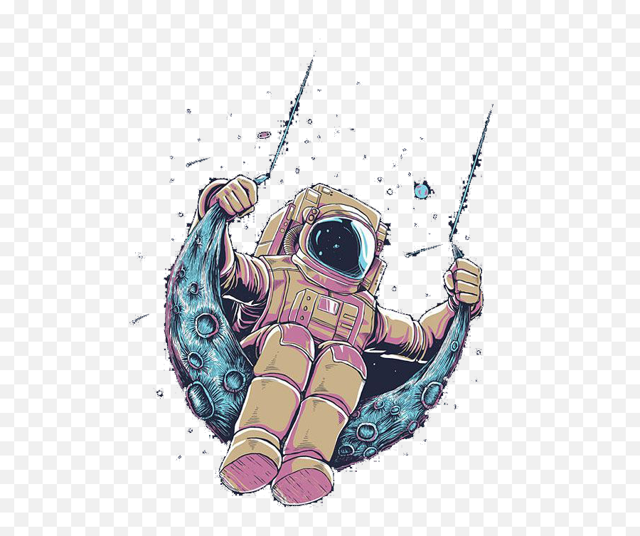 Arts Drawing Hq Image Free Png - Drawing Of An Astronaut Emoji,Boy Fishing Pole Fish Emoji