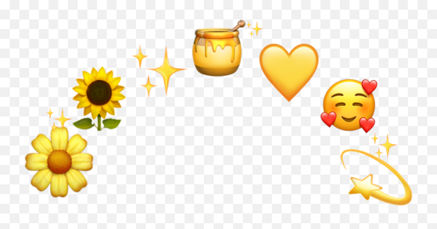 Yellow Emoji Amarillo Aesthetic Yellowaesthetic Tumblr - Yellow And Blue Heart Crown,Emoji Meme Tumblr