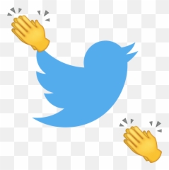 Tweets One Clap A Time Clipart - Twitter Logo Emoji