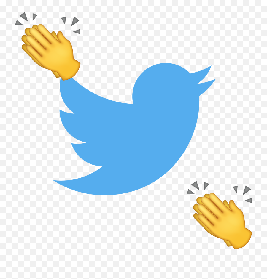 Tweets One Clap A Time Clipart - Twitter Logo Emoji,Hand Clap Emoji Meme