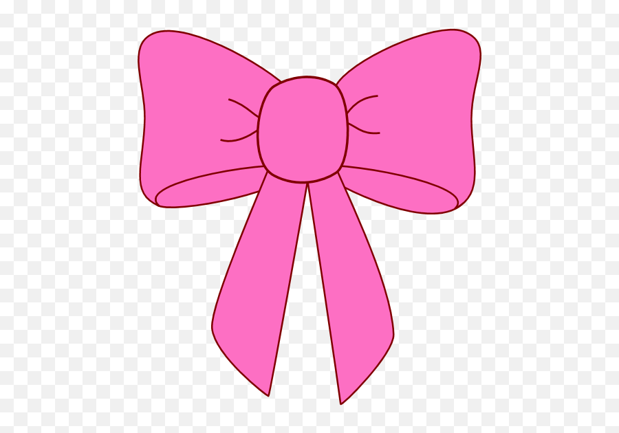 Bows Clipart Hair Bow Bows Hair Bow - Pink Ribbon Cartoon Png Emoji,Emoji Hair Bows
