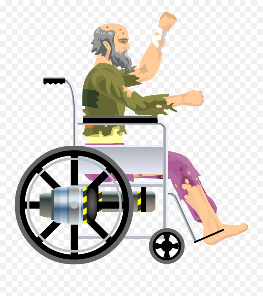Old Clipart Viejo - Happy Wheels Wheelchair Guy Png Happy Wheels Old Man Emoji,Old Person Emoji