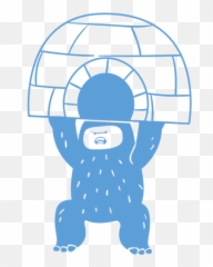 Angry yeti lifting igloo - Transparent PNG u0026 SVG vector file Dot Emoji
