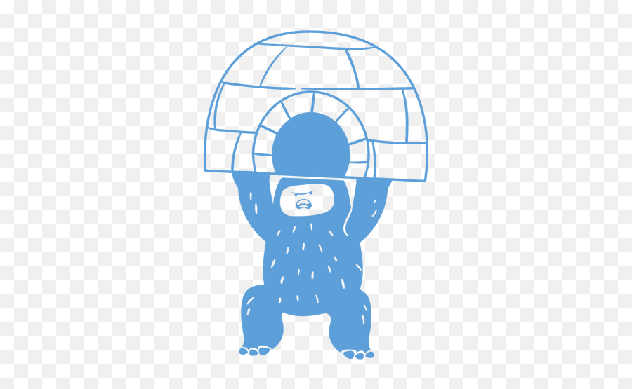 Angry Yeti Lifting Igloo - Transparent Png U0026 Svg Vector File Dot Emoji,Igloo Emoji