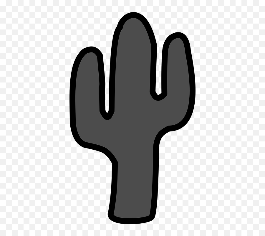 Free Cactus Plant Vectors - Cactus Clipart Black And White Emoji,Origami Emoji