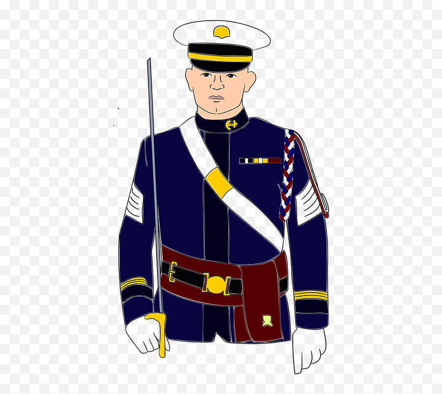 Free Uniform Soldier Vectors - Navy Soldier Clipart Emoji,Saluting Emoticon