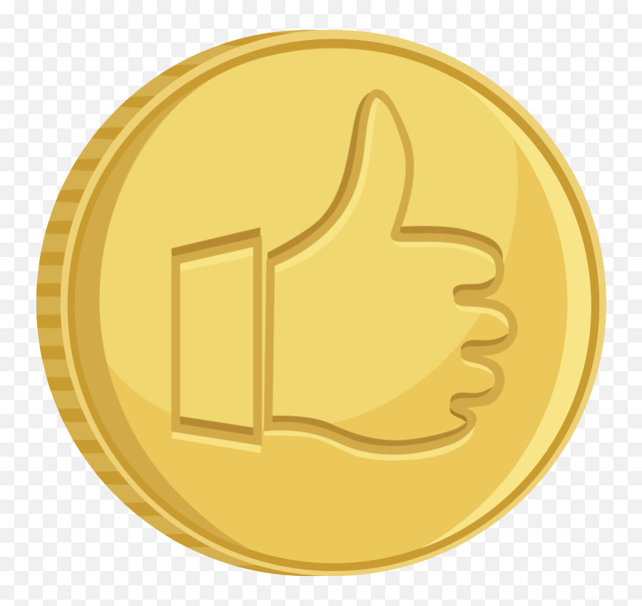 Thumbs Up Thumb Up Clip Art At Vector - Coin With Transparent Background Emoji,Emoticons Thumbs Up