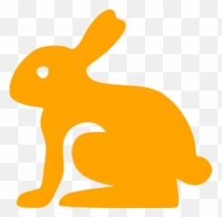 Orange Easter Rabbit Icon - Emoji