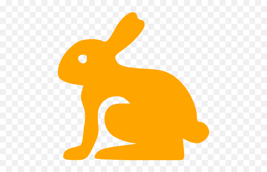 Orange Easter Rabbit Icon - Orange Rabbit Ico Emoji,Easter Bunny Emoticon
